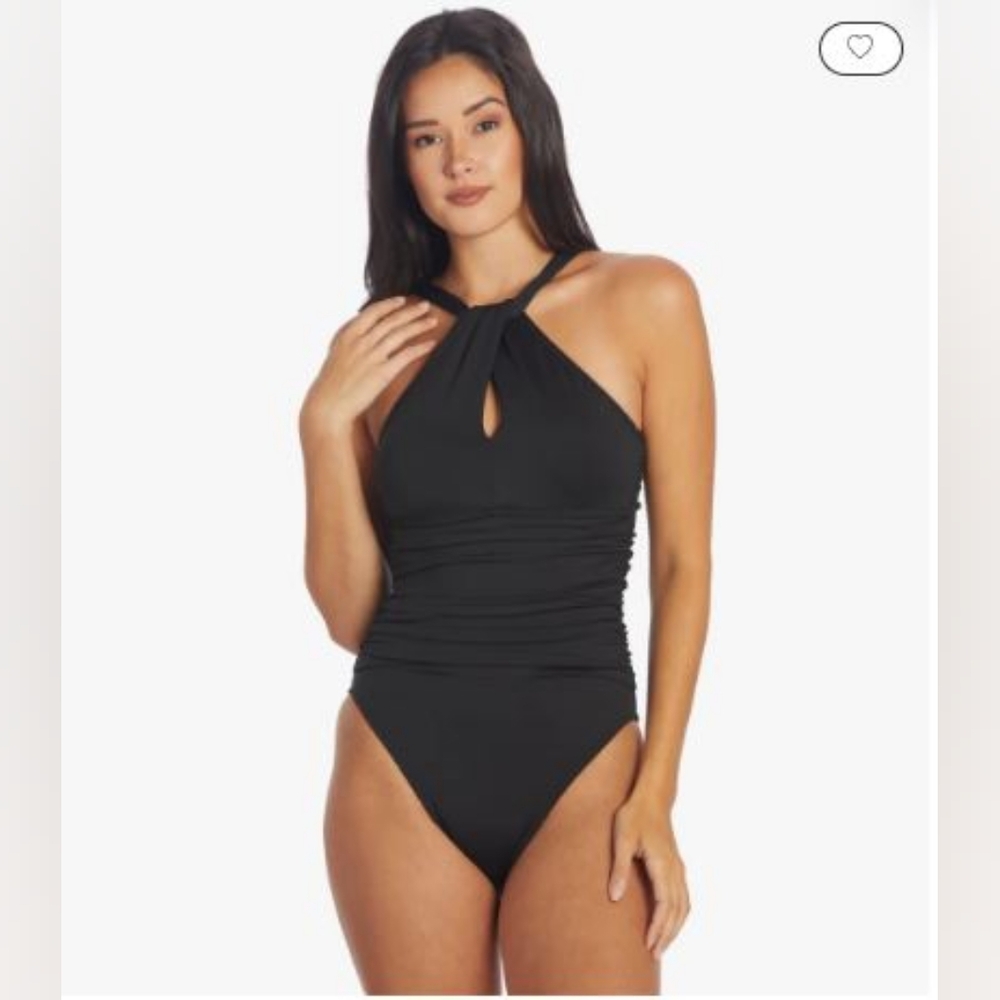 NWT Black keyhole swimsuit sz 16 black NWT